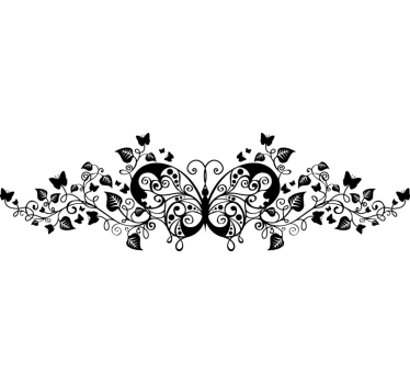 Autocolant de perete plantă fluture - TenStickers