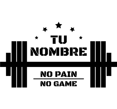 Autocolant de fotbal motivație personalizată pentru haltere - TenStickers