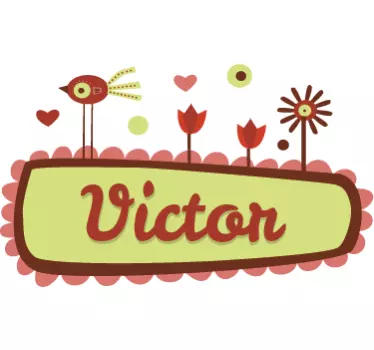 Autocolant de perete nume personalizat - TenStickers