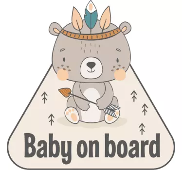 Etichete animale cu ilustrație adorabilă de urs - TenStickers