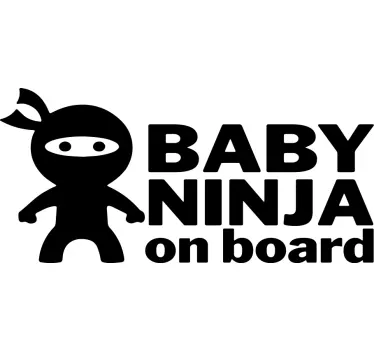 Autocolant ninja baby design baby in car - TenStickers