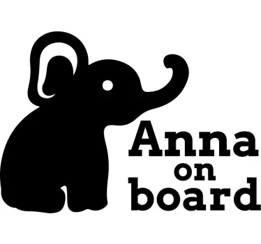 Etichete animale opțiune personalizare elefant - TenStickers