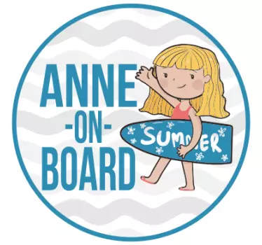 Etichete animale aventură personalizată pe surf - TenStickers