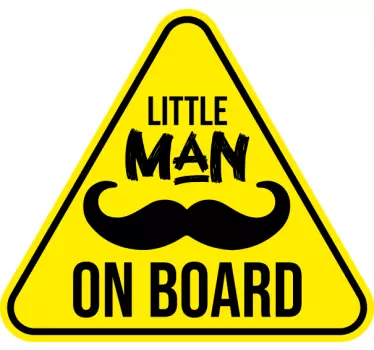 Sticker ilustrare om mic la bord - TenStickers
