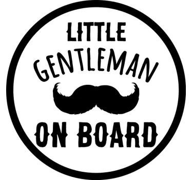 Micuț gentleman la bord bebeluș în autocolant - TenStickers