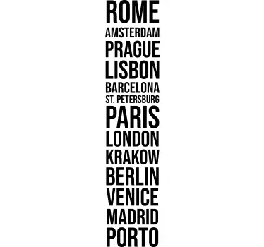 Autocolant oraș monocolor orașe europene - TenStickers