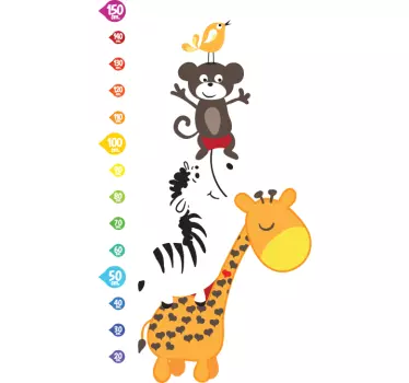 Animale autocolant de perete diagrama inaltime - TenStickers