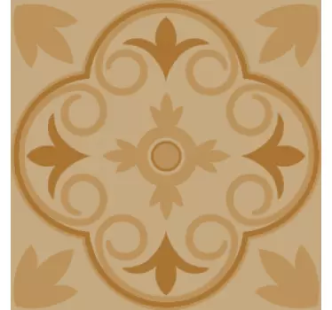 Transfer de țiglă cu model floral vintage bej - TenStickers