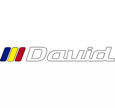 Steagul româniei în dreptunghi și etichetă personalizată pentru b - TenStickers