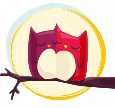 Moonlight bufnite copii autocolant - TenStickers