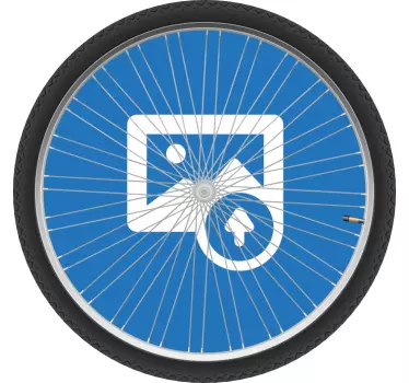 Roată de bicicletă cu decalcomanie foto de perete - TenStickers