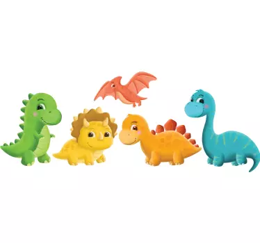 Autocolant de perete dinozauri minimalist - TenStickers