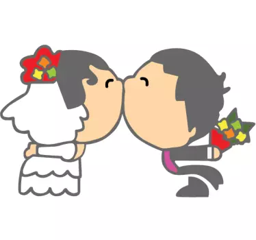 Doar sticker decorativ cu cuplu căsătorit - TenStickers