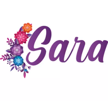 Decorativ floral nume fată bicicletă decal - TenStickers