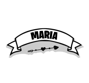 Autocolant pentru adolescent banner personalizat cu nume - TenStickers