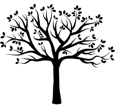 Silueta autumn copac autocolant de perete - TenStickers