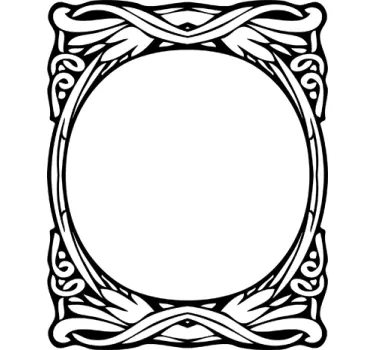 Autocolant modern cu cadru circular - TenStickers