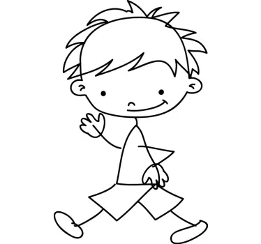 Baiat plin de fericire autocolant - TenStickers