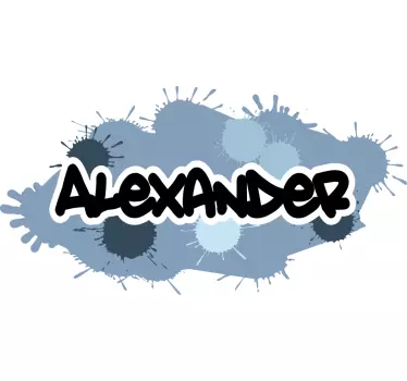 Autocolant pentru adolescent splash de nume personalizat - TenStickers
