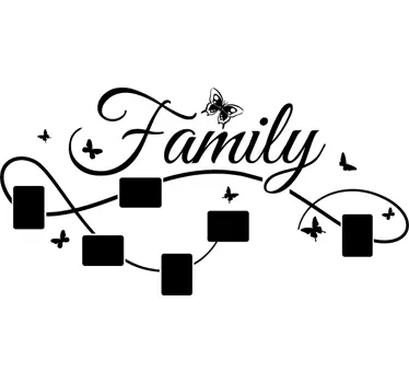 Familie autocolant de perete cadru de familie - TenStickers