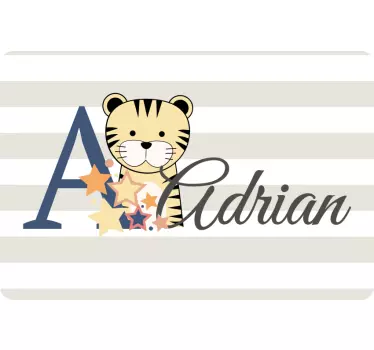 Autocolant pentru laptop tigru mic personalizat - TenStickers