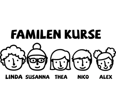 Etichete animale personalizare distracție în familie - TenStickers