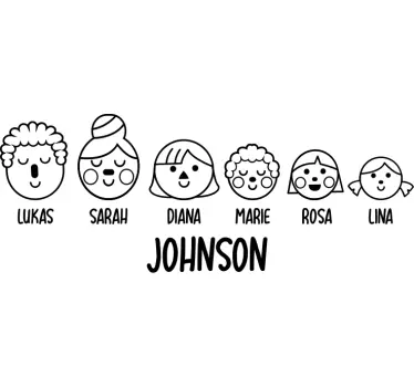 Cutie poștală cu autocolant personalizat pentru nume de familie - TenStickers