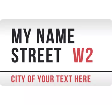Autocolant personalizabil cu semn de stradă din londra - TenStickers
