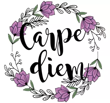 Etichete animale frază inspirațională florală - TenStickers