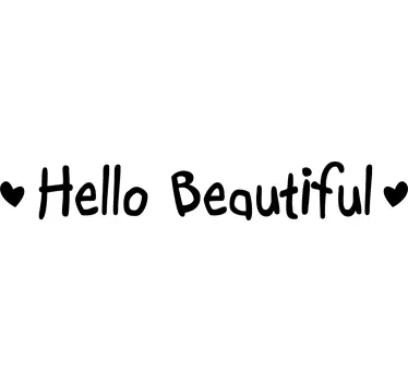 Salut frumos oglindă decal - TenStickers