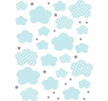 Albastru nori autocolante pentru copii - TenStickers
