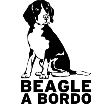 Autocolant vinilo decorativo beagle a bordo - TenStickers