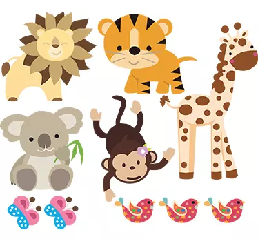 Pachet de autocolante pentru animale sălbatice - TenStickers