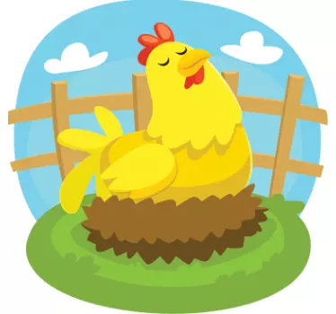 A pus autocolant de găină - TenStickers