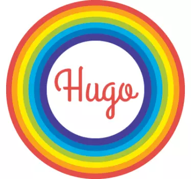 Personalizabil curcubeu copii autocolant - TenStickers