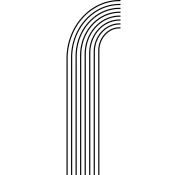Decal de linie abstractă cu jumătate de arc - TenStickers