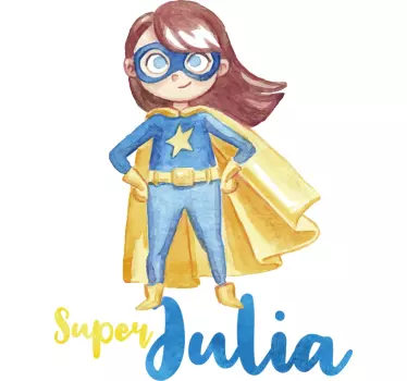 Decal personalizat super-erou fata - TenStickers