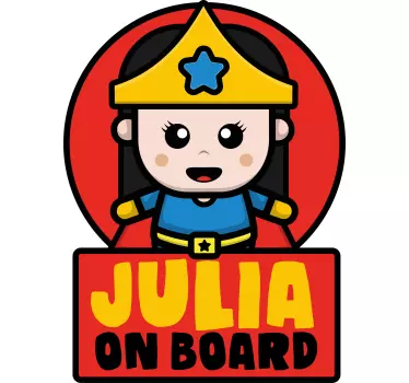 Super bebeluș fetiță bebeluș în autocolante de mașină - TenStickers
