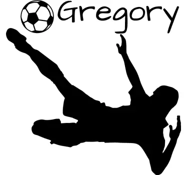 Personalizabil jucător de fotbal decorative de vinil - TenStickers