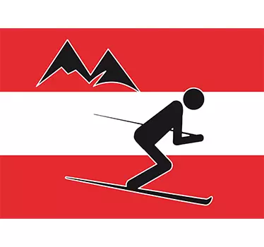 Icoană decorativă pentru schiuri austriacă - TenStickers