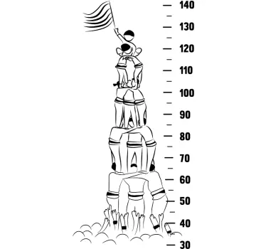 Castellers metru înălțime grafic decal - TenStickers