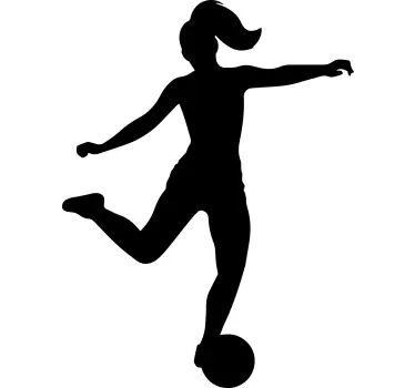 Autocolant silueta femeie fotbal - TenStickers