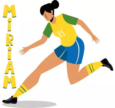 Autocolant personalizat de fotbal pentru fete - TenStickers