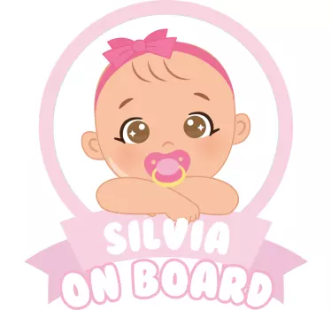 Decal pentru masina fata la bord bebe la bord - TenStickers