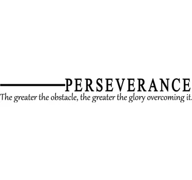 Autocolant motivațional perseverență - TenStickers