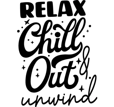 Relaxează-te și relaxează-te cu citare autocolant - TenStickers