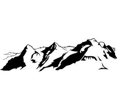 Swiss alps silueta autocolant decorativ de perete - TenStickers