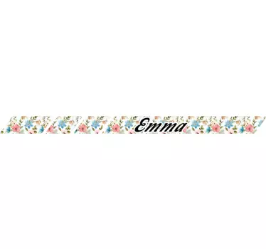 Autocolant pentru scuter patinete cu flori și nume - TenStickers