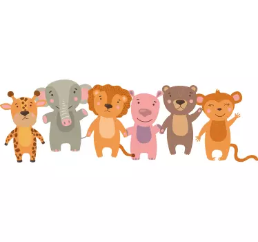 Animale de perete autocolante desene animate de animale - TenStickers