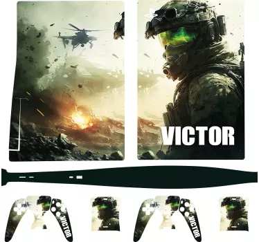 Autocolante de perete pentru jocuri video shooter de război perso - TenStickers
